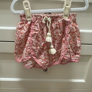 Pink Chicken Floral Print Shorts